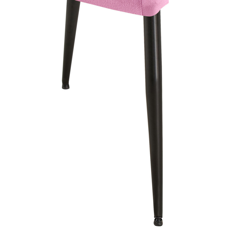 Chaise visiteur en velours Emia | rose