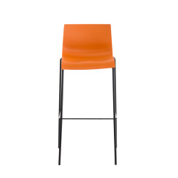 Tabouret de bar Hoover avec structure à 4 pieds, orange