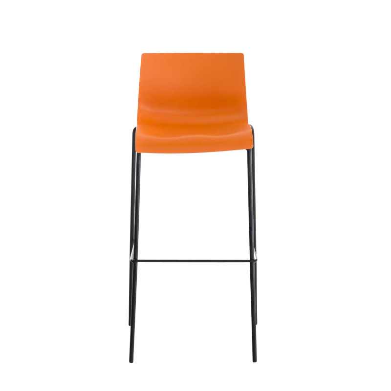 Tabouret de bar Hoover avec structure à 4 pieds, orange