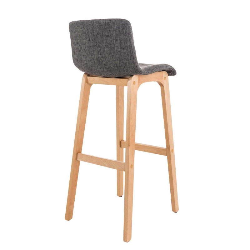 Tabouret de bar Hoover tissu Natura gris clair