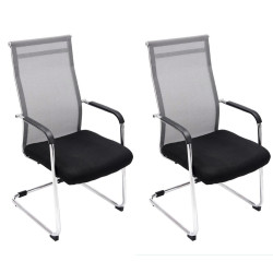 Ensemble de 2 chaises visiteurs Brenda | gris