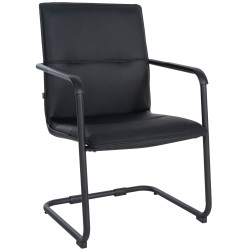 Chaise visiteur de Seattle | noir/noir