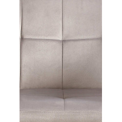 Chaise visiteur en velours Emia | gris clair