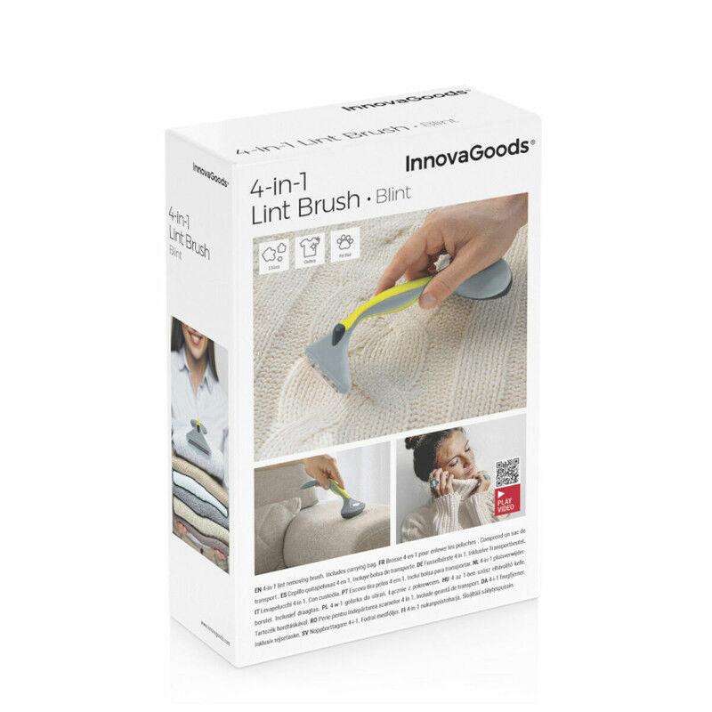 Brosse Anti-peluche avec Accessoires 4 en 1 InnovaGoods Gris (Reconditionné A)