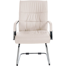Lot de 2 chaises visiteurs Sievert | crème