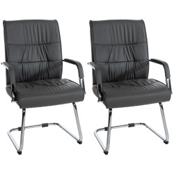 Lot de 2 chaises visiteurs Sievert | gris