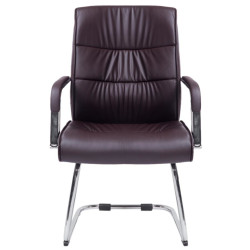 Lot de 2 chaises visiteurs Sievert | brun