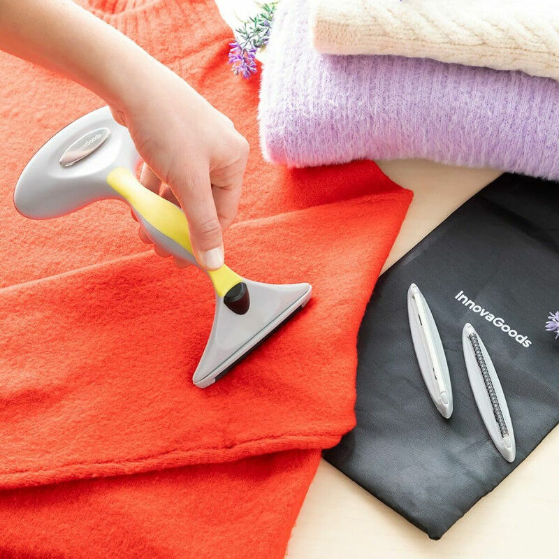 Brosse Anti-peluche avec Accessoires 4 en 1 InnovaGoods Gris (Reconditionné A)