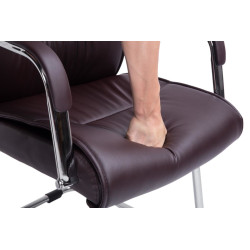 Lot de 2 chaises visiteurs Sievert | brun