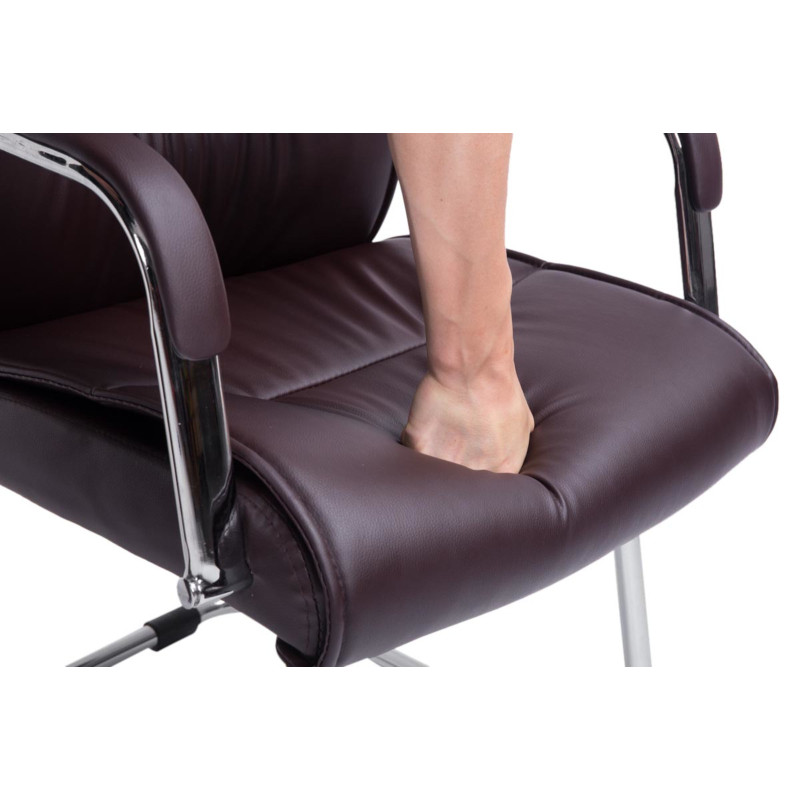 Lot de 2 chaises visiteurs Sievert | brun