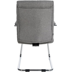 Lot de 2 chaises visiteurs en tissu Sievert | gris clair
