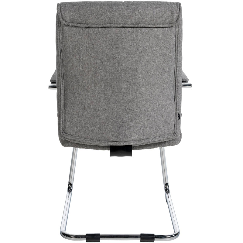 Lot de 2 chaises visiteurs en tissu Sievert | gris clair