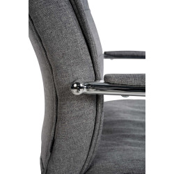 Lot de 2 chaises visiteurs en tissu Sievert | gris clair