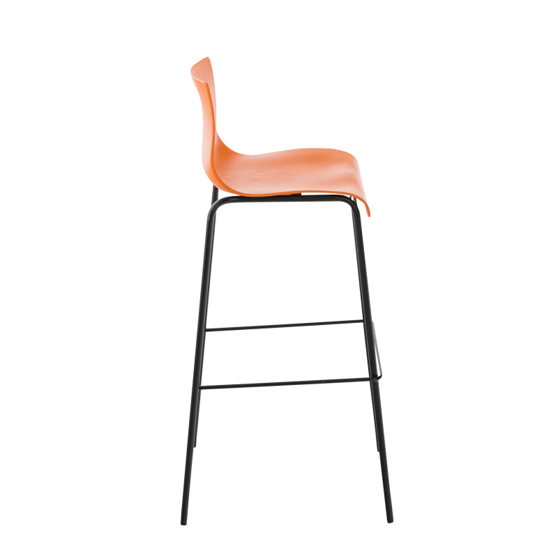 Tabouret de bar Hoover avec structure à 4 pieds, orange
