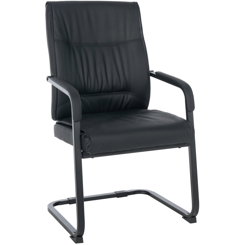 Chaise visiteur XL Anubis | noir/noir