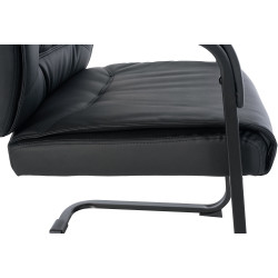 Chaise visiteur XL Anubis | noir/noir