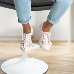 Tabouret de bar en tissu Damar blanc gris foncé