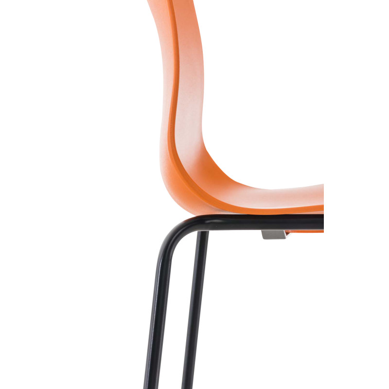 Tabouret de bar Hoover avec structure à 4 pieds, orange