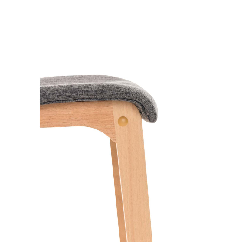 Tabouret de bar Hoover tissu Natura gris clair