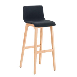 Tabouret de bar Hoover tissu Natura noir