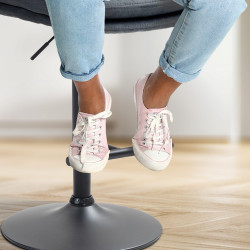 Tabouret de bar Damar velours noir gris foncé