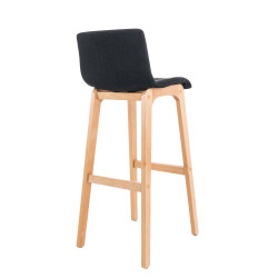 Tabouret de bar Hoover tissu Natura noir
