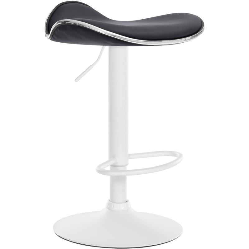 Tabouret de bar Shanghai, simili cuir blanc