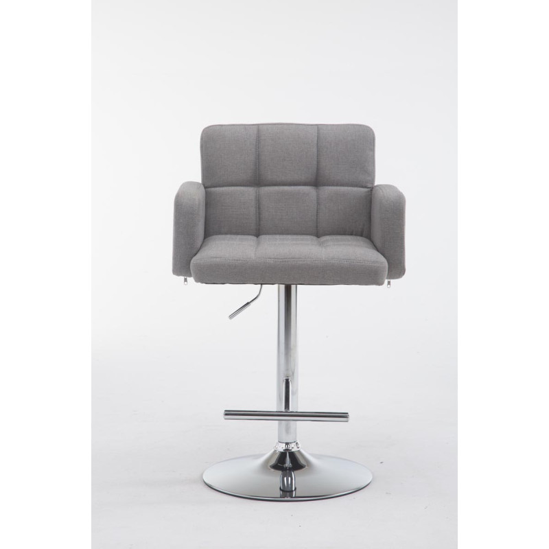 Tabouret de bar Los Angeles tissu C gris
