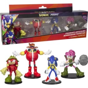 Figurines articulées SONIC - Collection de 4 personnages de 7,5 cm