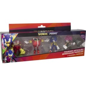 Figurines articulées SONIC - Collection de 4 personnages de 7,5 cm