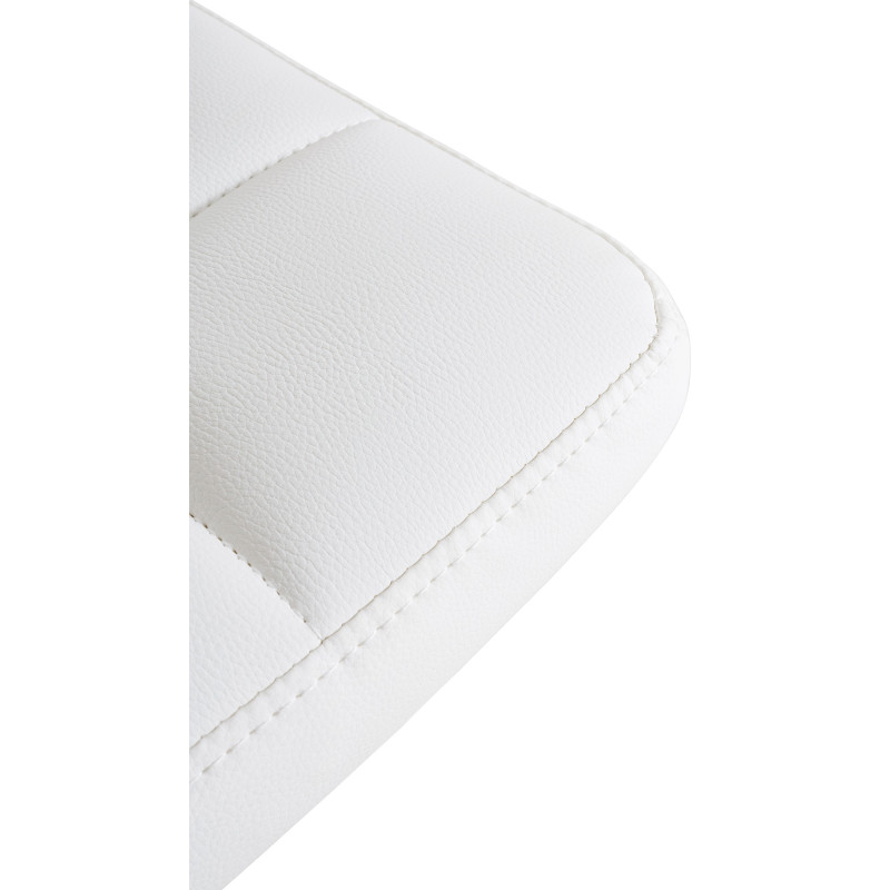 Lot de 4 tabourets de bar Feni, simili cuir blanc