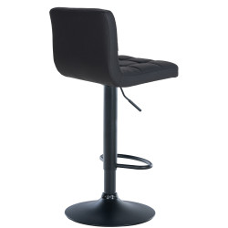 Lot de 4 tabourets de bar Feni, simili cuir noir