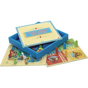 L'arbre a jouer - 66310 - jeux des petits chevaux et oie - coffret en bois