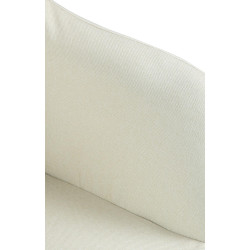 Taburete de bar Natoma en tela Crema,Metal negro mate