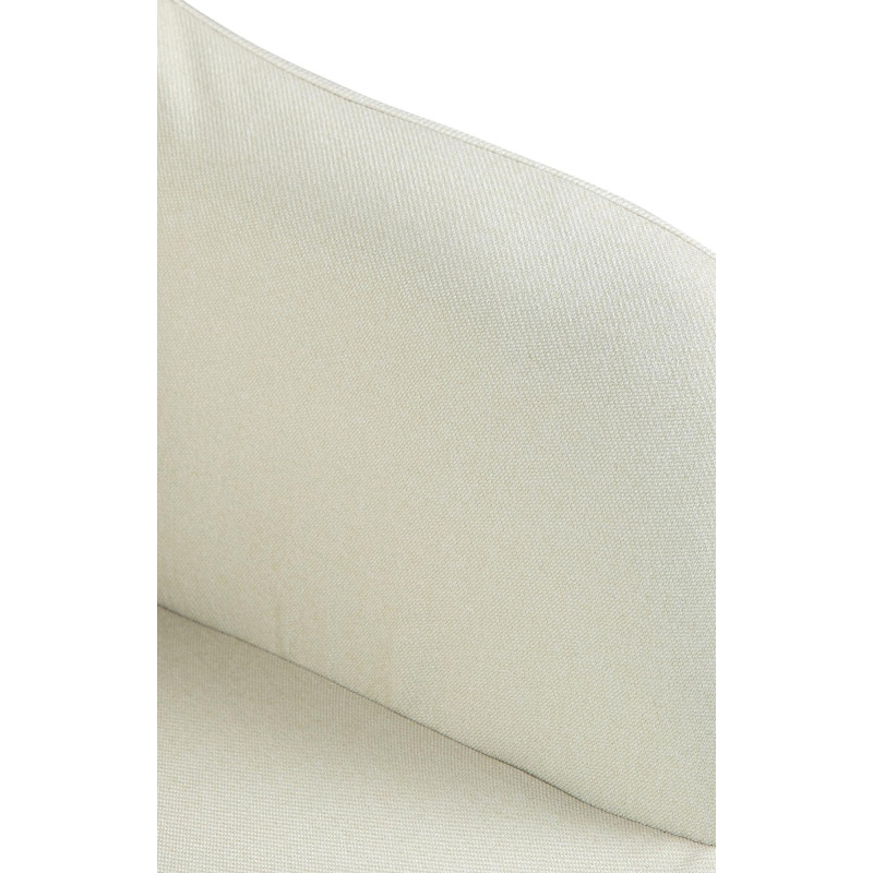 Taburete de bar Natoma en tela Crema,Metal negro mate