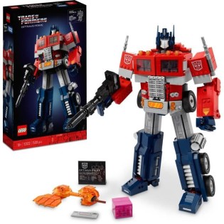 LEGO ICONS™ 10302 Optimus Prime, Figurine Autobot Robot de Transformers, Maquette Camion, Adulte