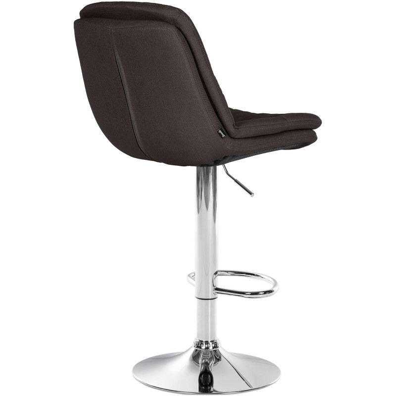 Tabouret de bar Laurel tissu chromé