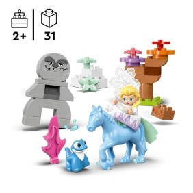 LEGO DUPLO | Disney 10418 Elsa et Bruni dans la Foret Enchantée, Jouet de Construction