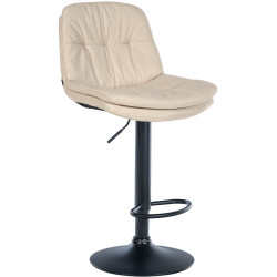 Tabouret de bar Laurel en tissu noir