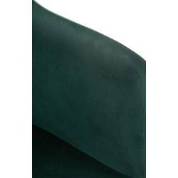 Taburete de bar Natoma en terciopelo Verde,Metal negro mate