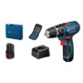 Perceuse-visseuse a percussion Bosch professional GSB 12V-15 + 10accessoires (+2batteries 2,0Ah)