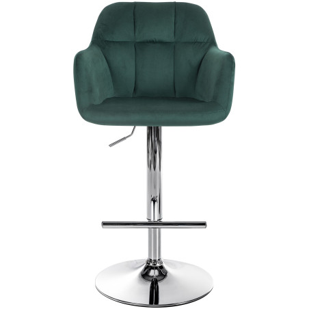 Barhocker Natoma Samt chrom