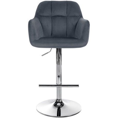 Barhocker Natoma Samt chrom