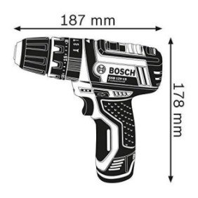 Perceuse-visseuse a percussion Bosch professional GSB 12V-15 + 10accessoires (+2batteries 2,0Ah)