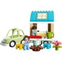 LEGO DUPLO Ma Ville 10986 La Maison Familiale sur Roues - Jouet Éducatif avec Voiture et Briques