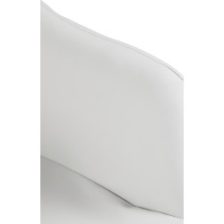 Tabouret de bar Natoma simili cuir noir blanc