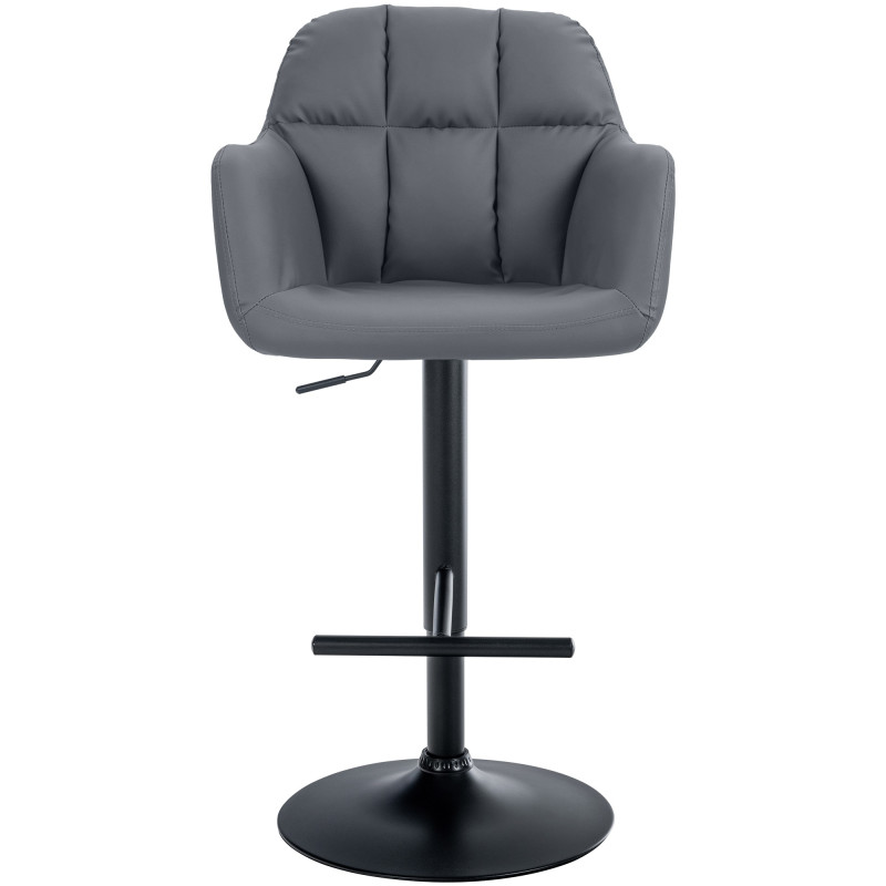 Barhocker Natoma Kunstleder schwarz