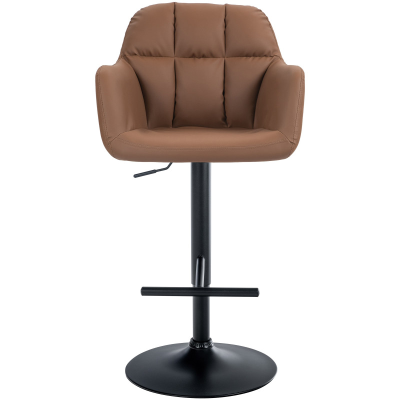 Barhocker Natoma Kunstleder schwarz