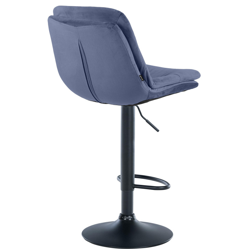 Tabouret de bar Laurel en velours noir