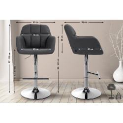 Barhocker Natoma Kunstleder chrom